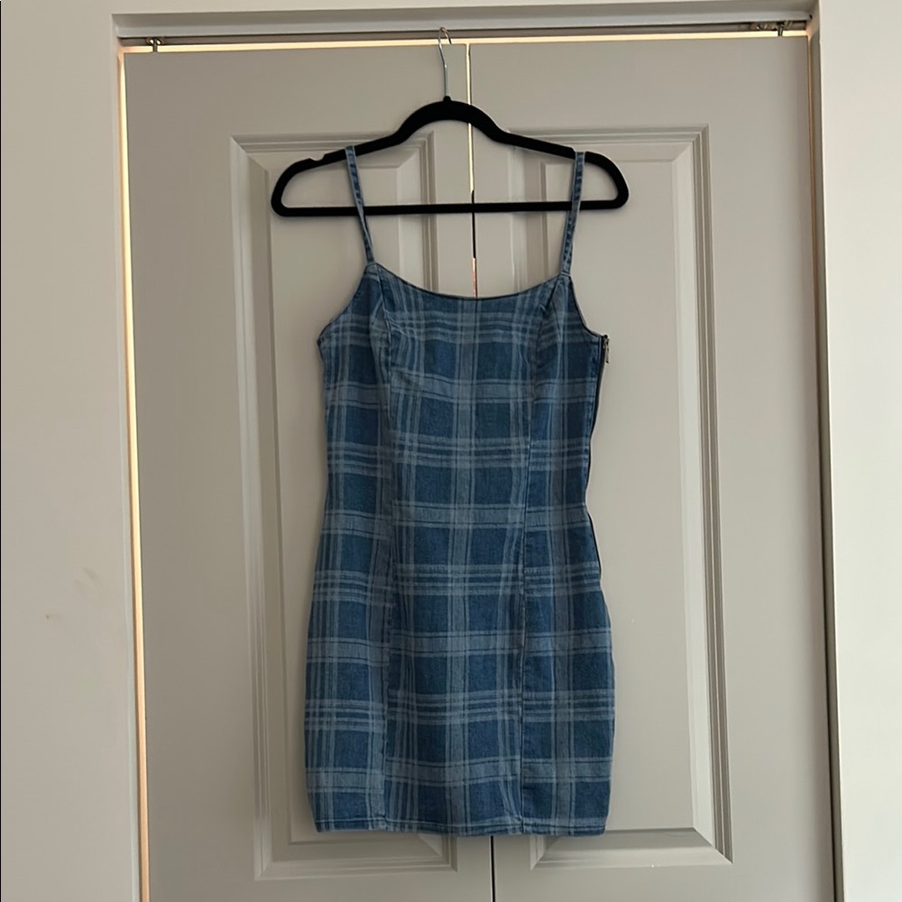 H&M Blue Plaid Women's Dress- NWT!